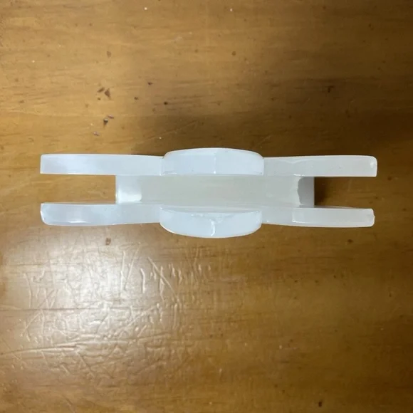 Lotus Letter Holder Onyx Marble Alabaster White Stone Hand Carved Office Vintage - Picture 4 of 5